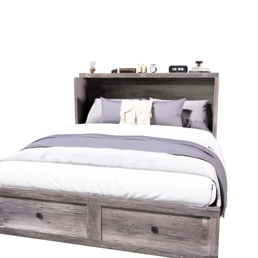queen farmhouse murphy cabinet bed with storage 3d sketchup model preview