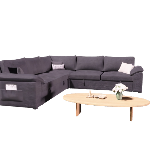 modular l shaped sofa with table 3d model sketchup preview