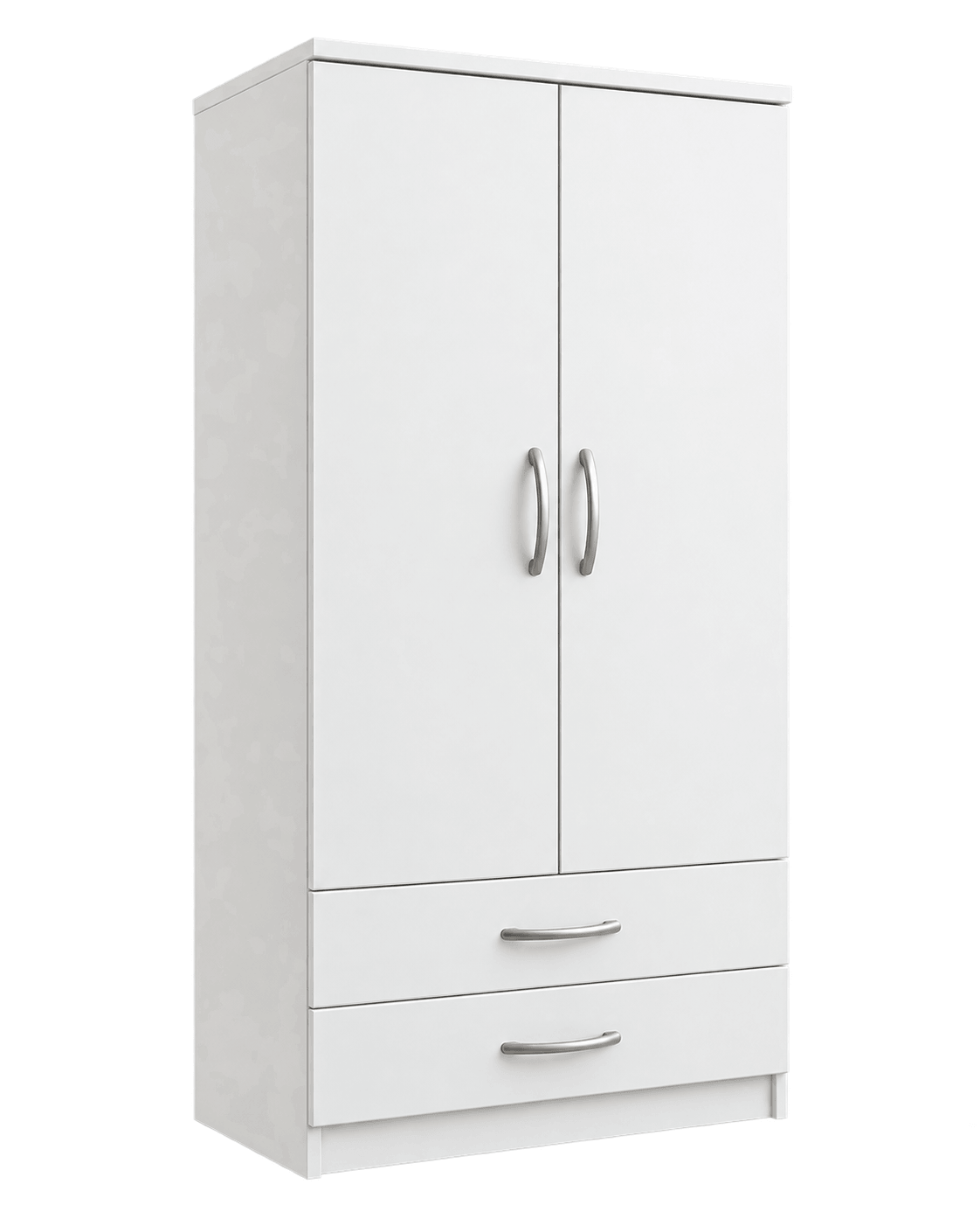 white 2 door 2 drawer wardrobe 3d sketchup model preview