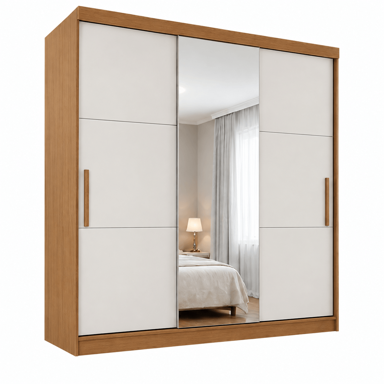 sliding mirrored wardrobe 3d sketchup model preview